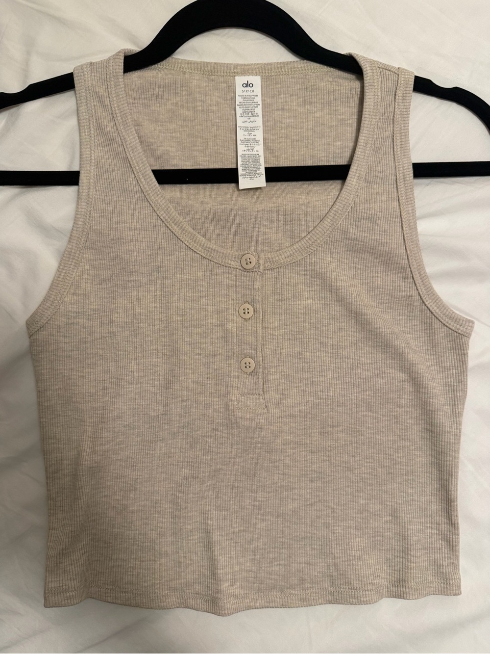ALO Yoga Ribbed Modal Henley Tank